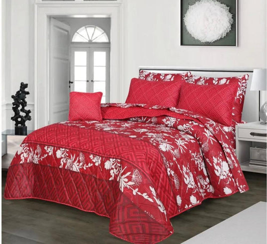 7 Pcs Cotton Printed Comforter Set