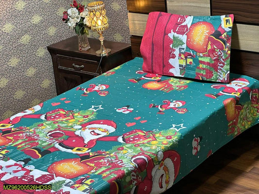 4 Pcs Cotton Printed Single Bedsheet