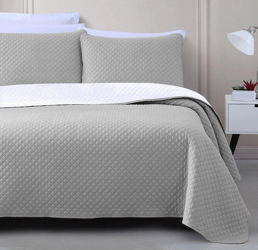 3 Pcs Micro Quilted Comforter Set