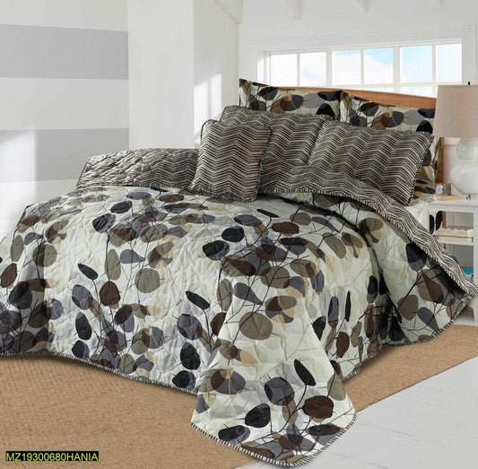 7 Pcs Deniwar Printed Comforter Set