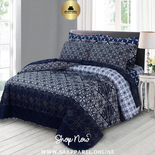 7 Pcs Cotton Comforter Set