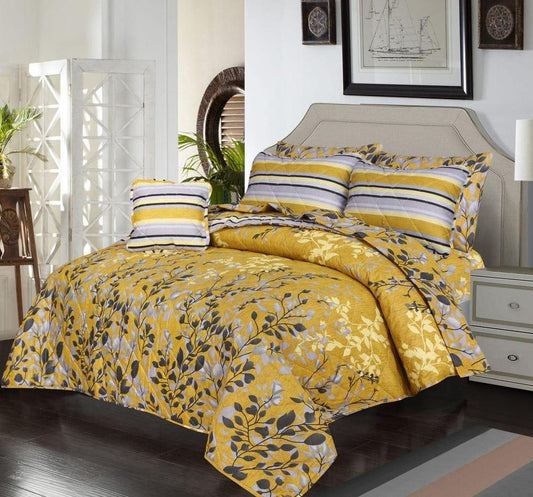 7 Pcs Cotton Printed Comforter Set