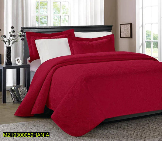 3 Pcs Cotton Double Bedspread