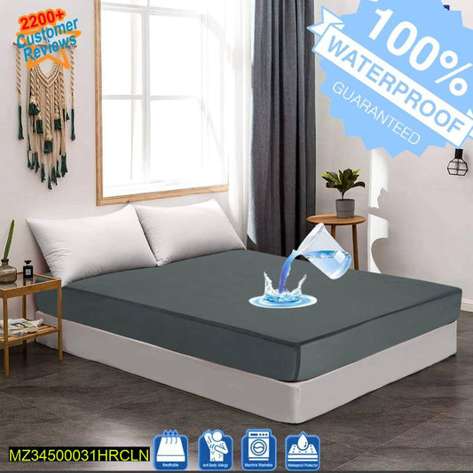 Cotton Plain Double Bed Mattress Cover