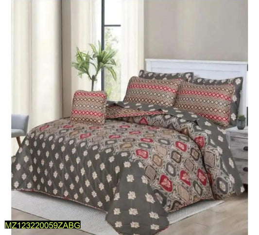 7 Pcs Cotton Printed Comforter Set