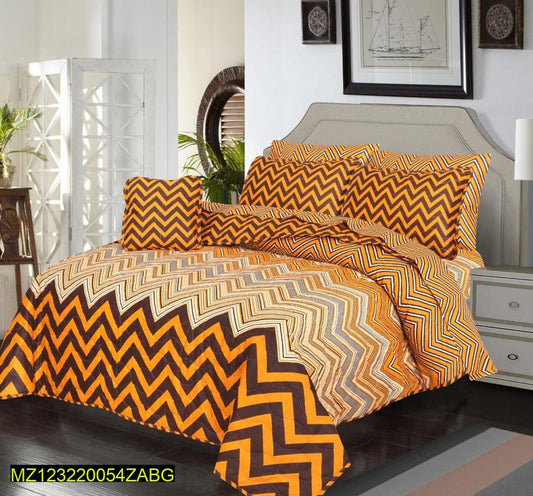 7 Pcs Cotton Printed Comforter Set