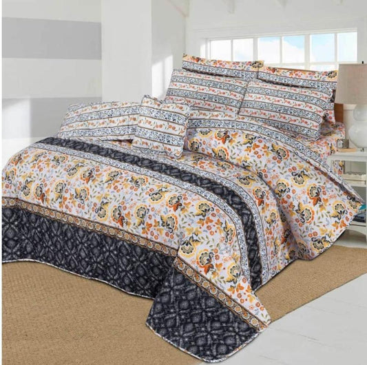 7 Pcs Denier Printed Comforter Set