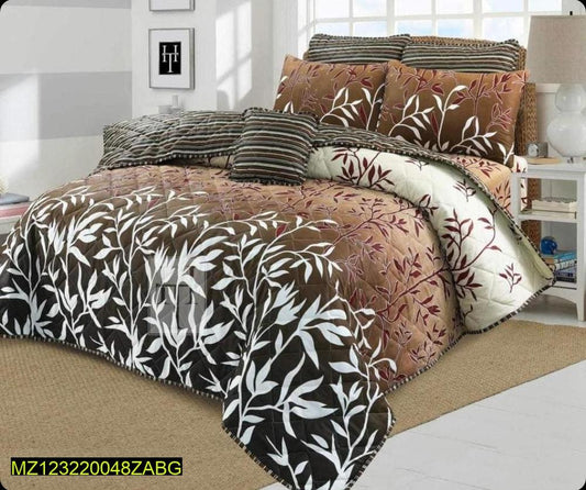 7 Pcs Cotton Printed Comforter Set