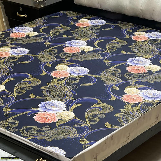 Cotton Printed Double Bed Mattress Cover