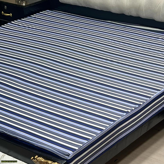 Terry Cotton Printed Double Bed Mattress Cover