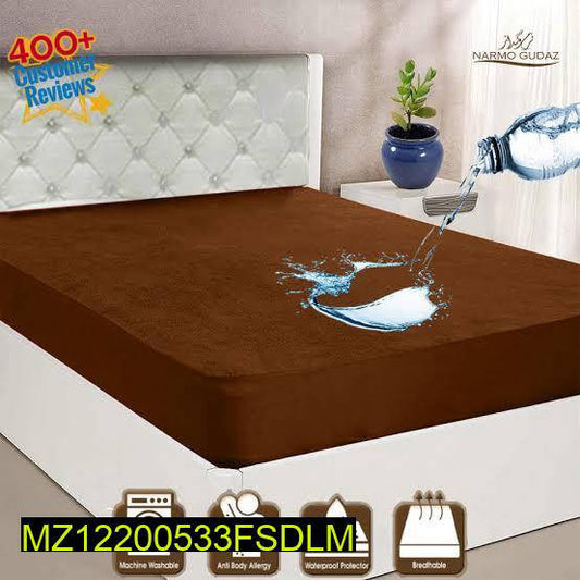 Cotton Plain Double Bed Mattress Cover