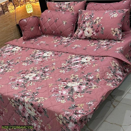 7 Pcs Cotton Printed Comforter Set