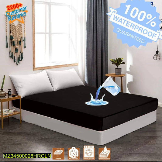 Cotton Plain Double Bed Mattress Cover