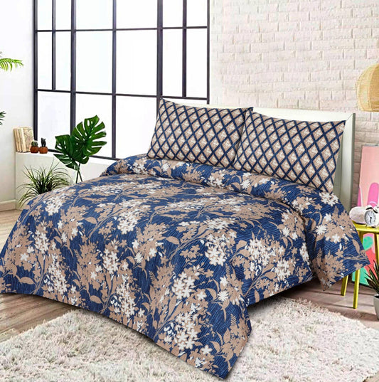 Latest 3 Pcs Double Bedsheet Collection